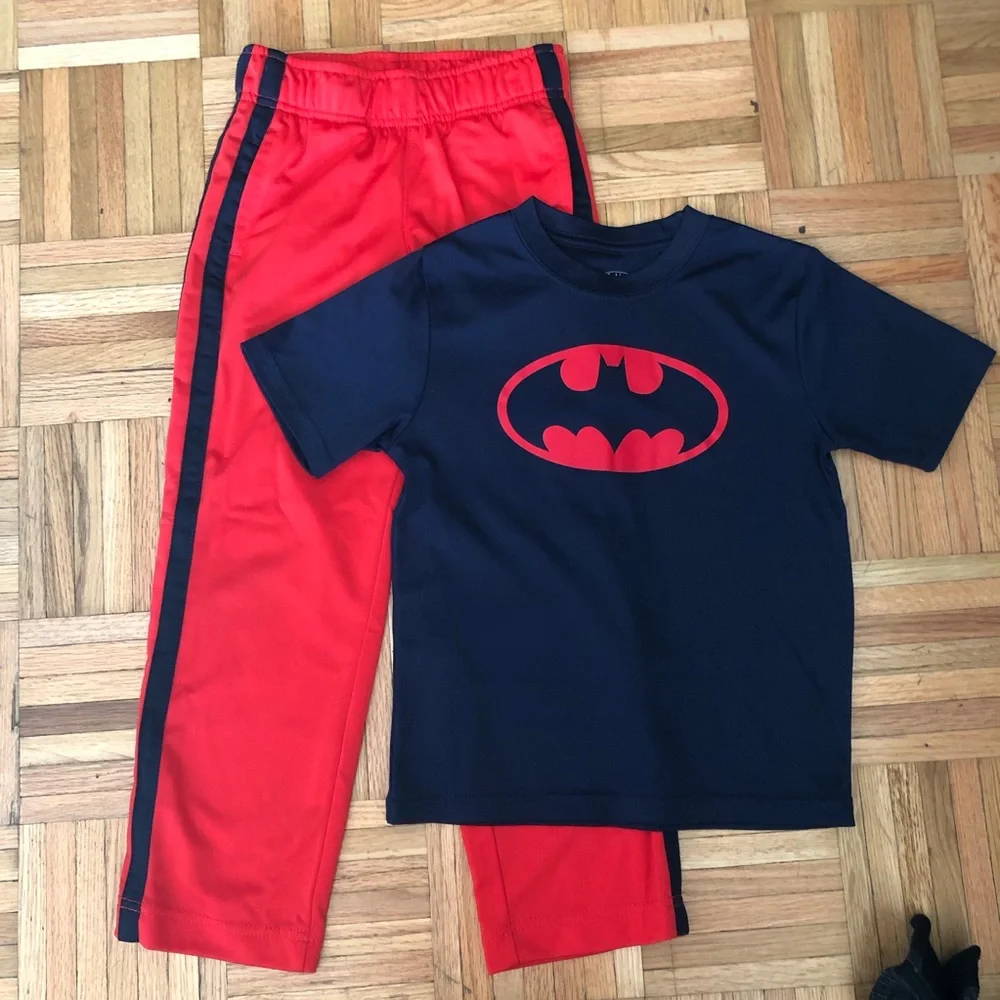 Red Pant Chimbore Sweater orange hoodie Blue‎ Shirt Batman Boy Sz 5-6